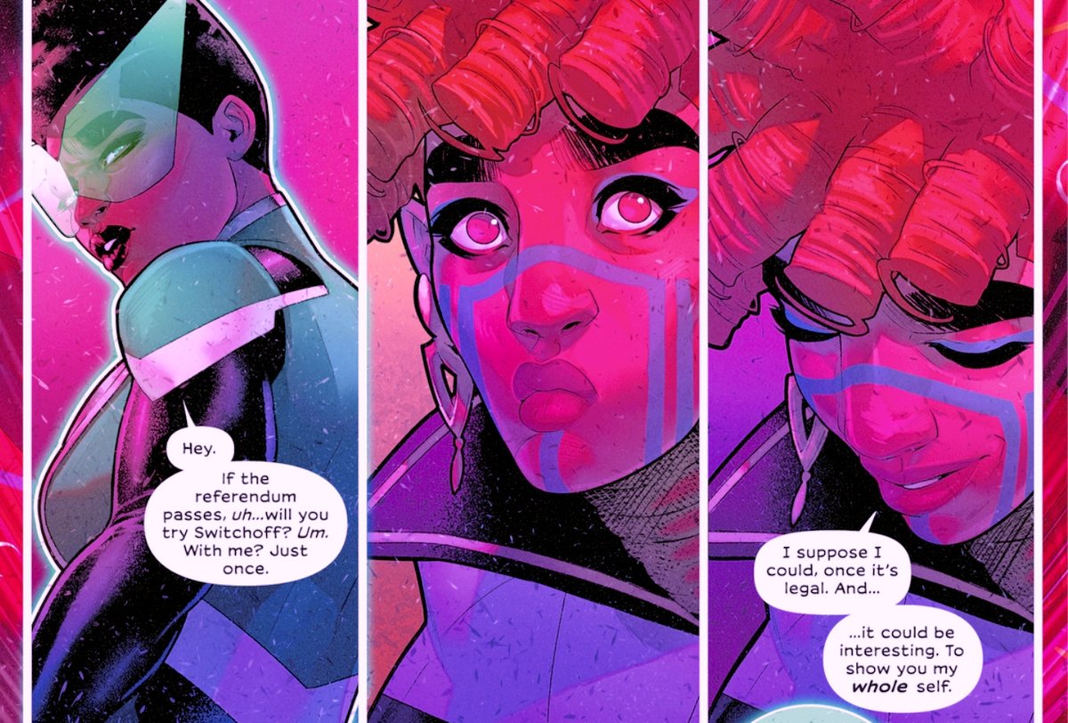 comicvisibility's tweet photo. The queer comic character of the day is Sojourner "Jo" Mullein aka Green Lantern from DC, who is bisexual! She stars in Far Sector, which has an epilogue in DC Power 2024. https://t.co/7vboZmo1oX