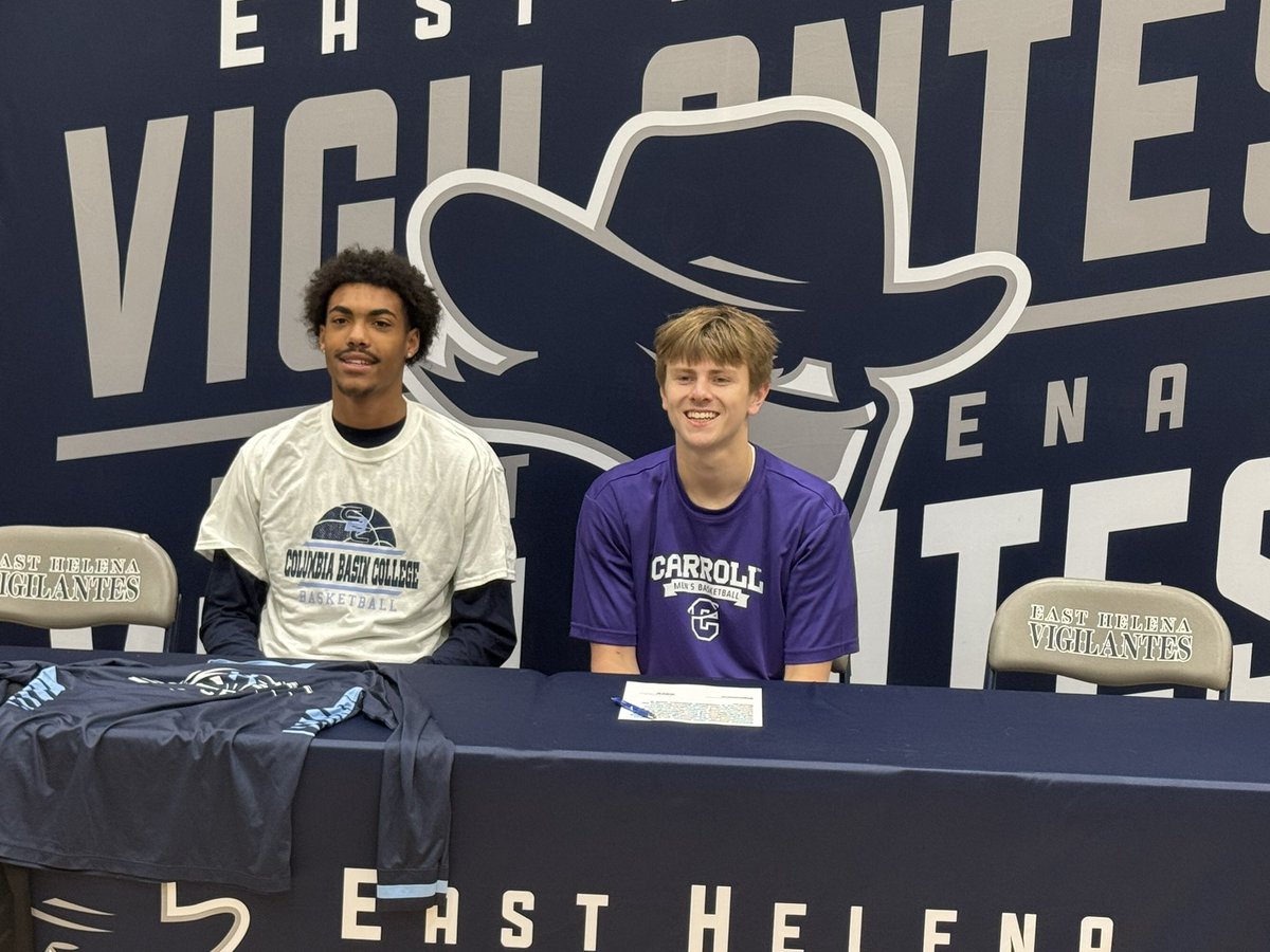 cmpetey406's tweet photo. East Helena’s DeonDray Ellis is signing with Columbia Bason out of Washington. Talen Thtacher is also signing to play basketball at Carroll. 

Two signees in one class is a first for the East Helena boys basketball program. https://t.co/uFmxCJcTRk