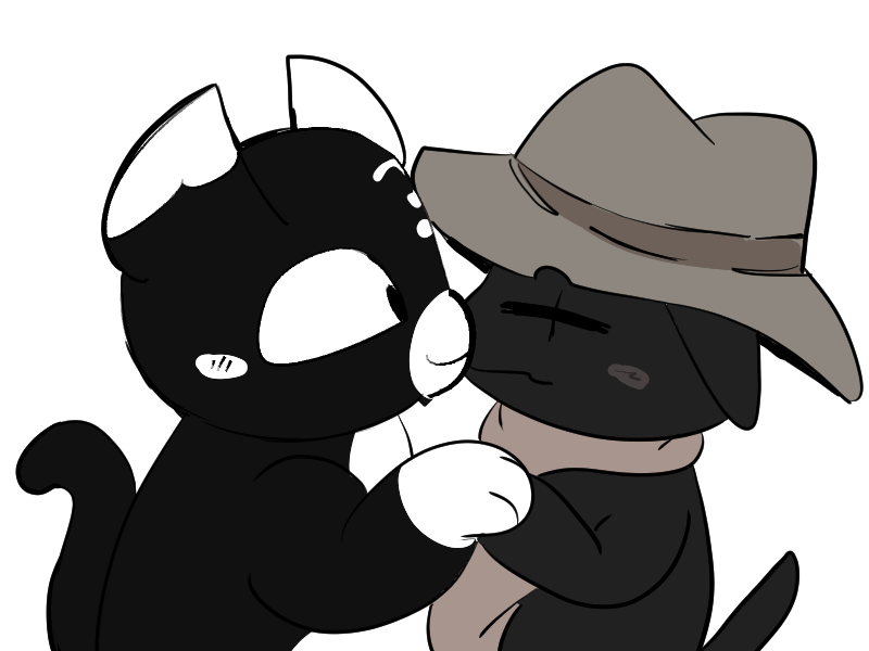 ASplatim's tweet photo. Happy pride month yall!! 
enjoy this two gay cats https://t.co/a1808n95rn