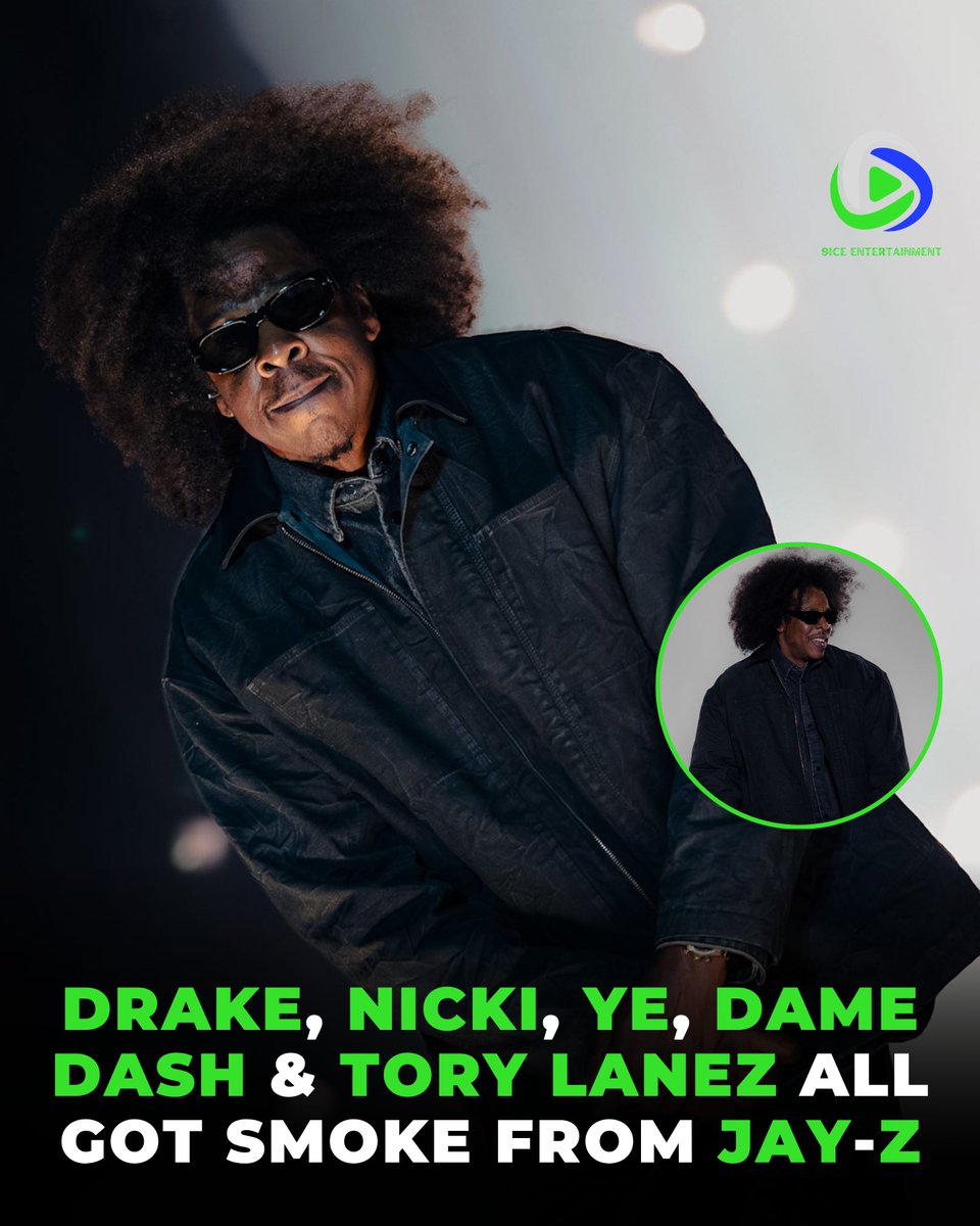 9ice_Ent's tweet photo. 🚨 The Wildest Freestyle of the Year — Drake, Nicki, Ye, Dame Dash & Tory Lanez ALL Got SMOKED!

HOV pulled up to Roots Picnic 2026 and dropped one of the most vicious freestyles in recent memory — naming names and swinging on everybody.

Drake, Nicki Minaj, Kanye (Ye), Dame Dash, Tory Lanez… nobody was safe. No ghostwriters. No filter. Just straight bars and smoke.

Who do you think caught the worst of it?  Drop your thoughts below. #RootsPicnic #Freestyle #Diss #Beef #HipHop #Drake #NickiMinaj #Ye #ToryLanez #9iceEntertainment