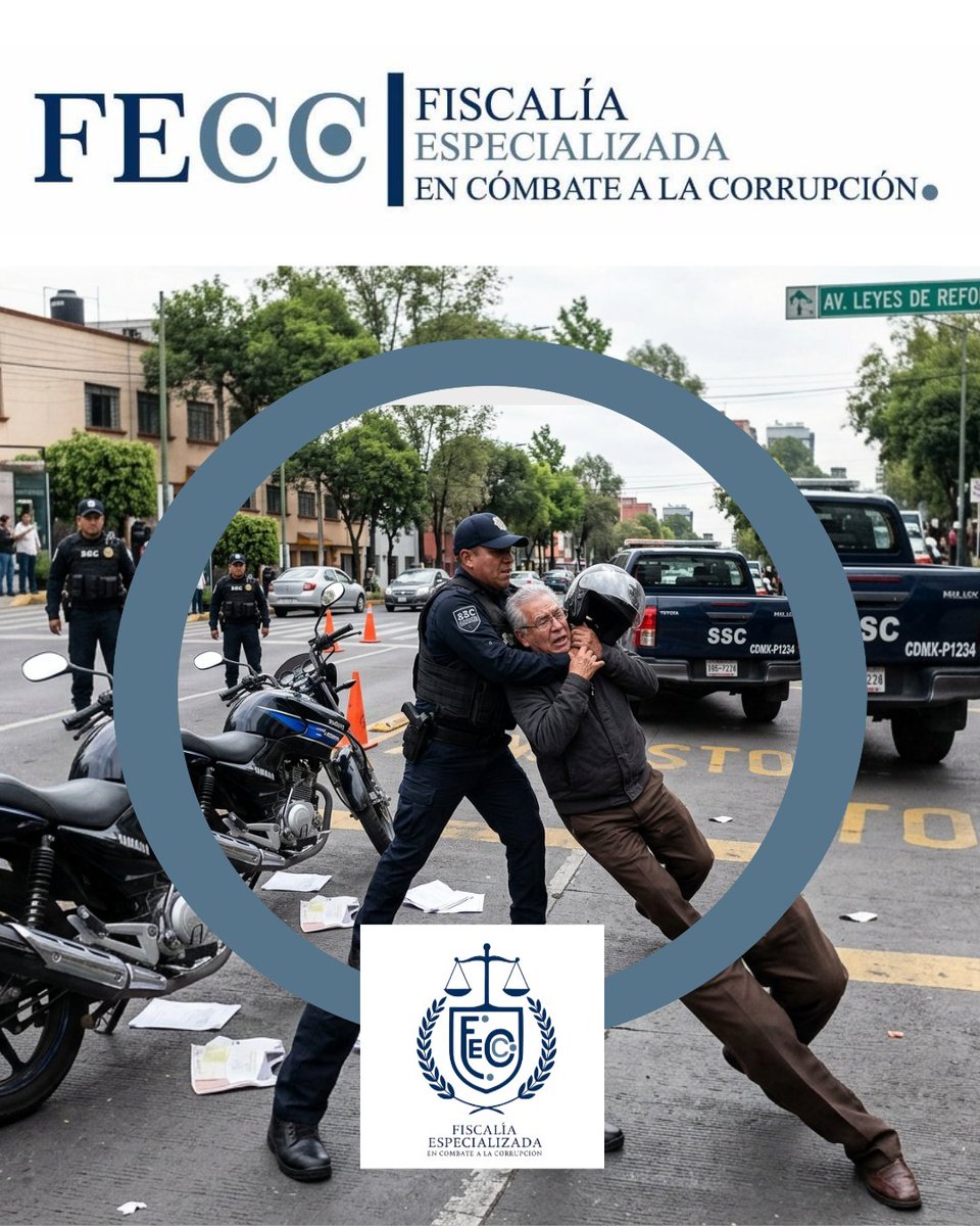 FECCCDMX's tweet photo. Retén acaba en escándalo: vinculan a policía de la SSC por agresión a motociclista.
Con estas acciones, la Fiscalía Anticorrupción de la @cdmx  reafirma su compromiso con el combate a la corrupción y a los abusos cometidos por servidores públicos. https://t.co/9HQH7eBJkX