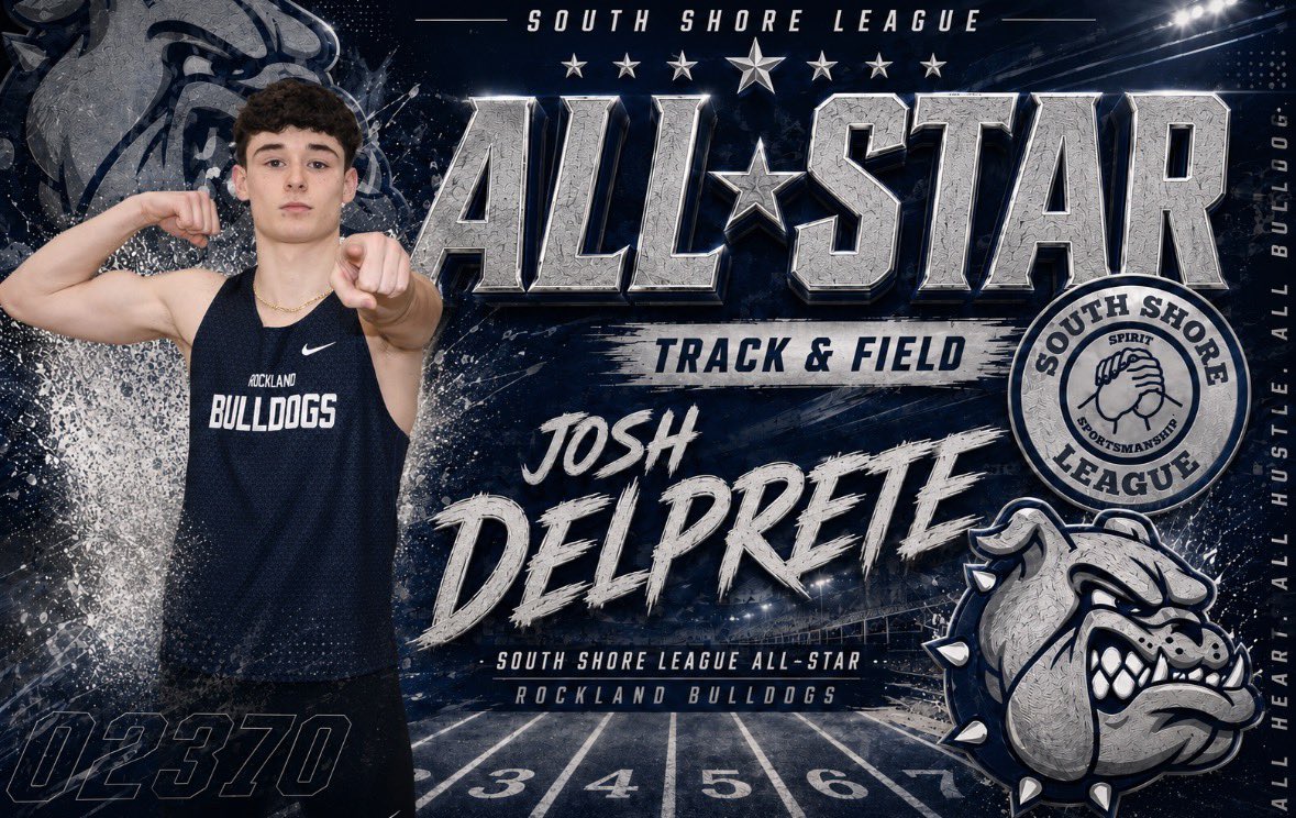 Rocklanddogs's tweet photo. Congratulations to our Boys Track and Field South Shore League All-Stars: Will Carpine, Josh DelPrete and Patrick McDonagh (post 1 of 2) https://t.co/AmJ1HRgn7h