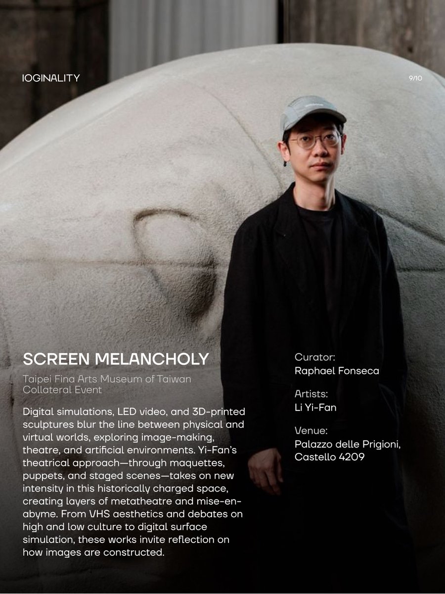 ioginality_io's tweet photo. The future of art isn't only on the wall.
Here is our selection of video installations, digital media, immersive environments at @la_Biennale that explore AI, ecology, memory, and speculative futures. Which work resonated with you most? #VeniceBiennale #MediaArt #DigitalCulture https://t.co/b5N34YzsWR