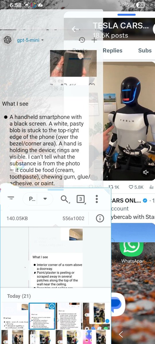 iyad_subuh's tweet photo. Unexpected discovery while watching a video of Elon Musk and Tesla Optimus.

A quick AI search through an app launcher revealed details I would've otherwise missed.

#Android #AndroidApps #Smartphone #HiddenGem #Teslaoptimus #ElonMusk
https://t.co/rybouoI2cu https://t.co/B4hRv3JYTd