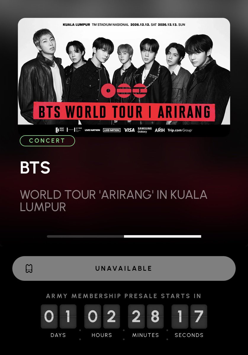 🪭 liya⁷ will get BTSinKL ticket tweet media