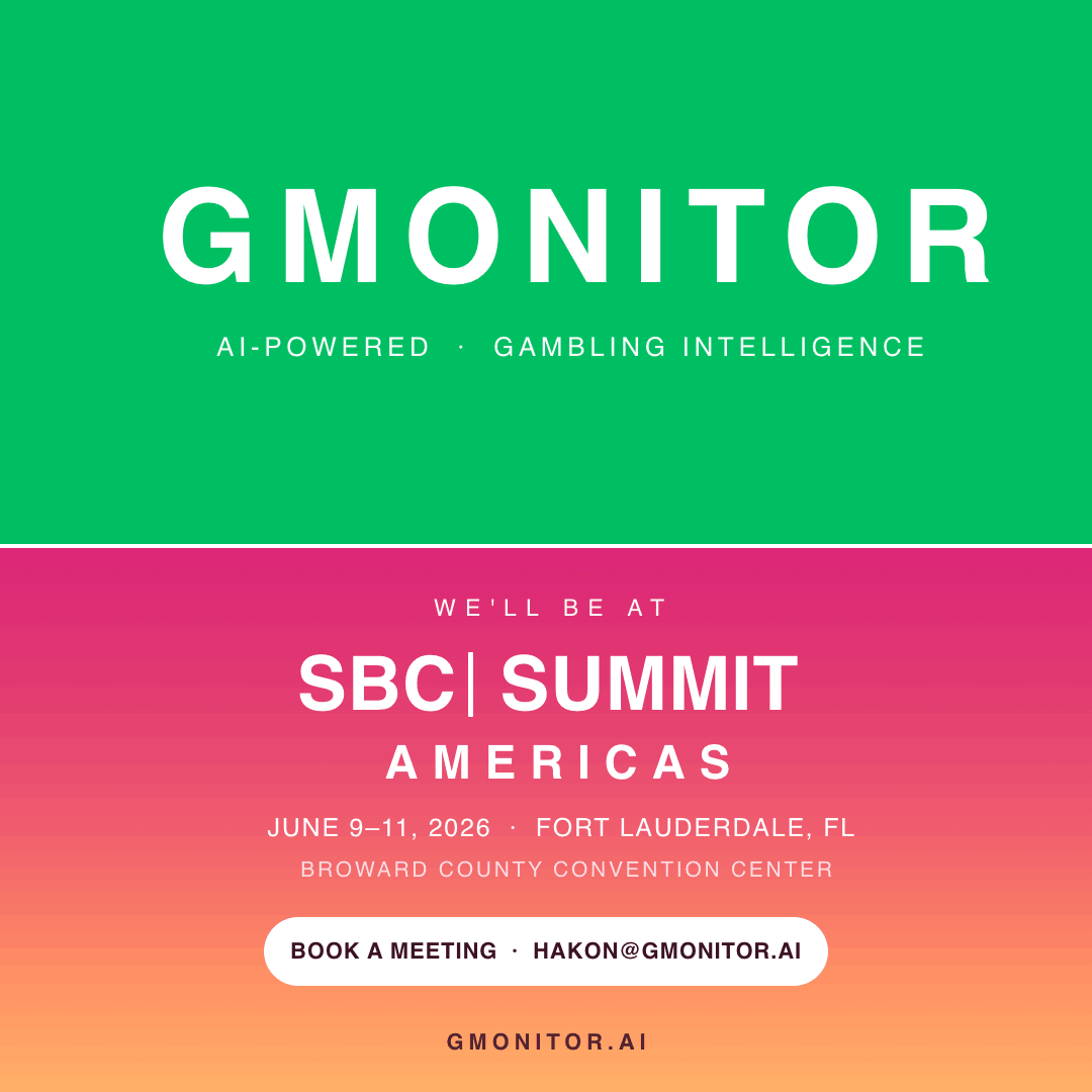 gmonitor_ai's tweet photo. We'll be at #SBCSummitAmericas, June 9–11 in Fort Lauderdale.

This year's Leaders Stage agenda: AI, prediction markets, regulatory reform. Which is to say, our entire product.

Operators across the Americas, let's talk competitive intelligence. DM us or reach out through email!

#iGaming #SportsBetting #Gambling #Casinos