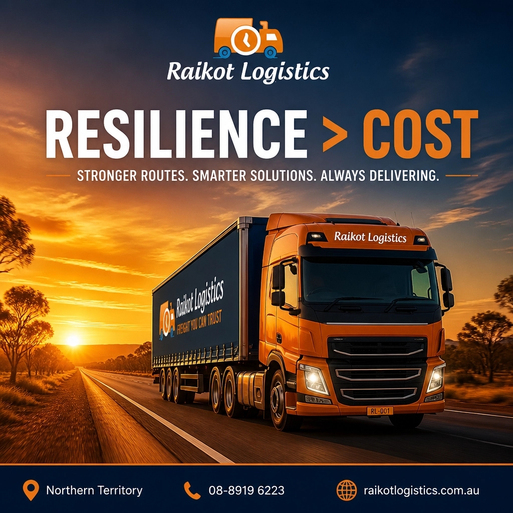 RaikotLogistics's tweet photo. Resilience beats the lowest cost. Our local expertise is the safety net your supply chain needs to stay reliable in remote regions.

Darwin: 08 8919 6223 | admin@raikotlogistics.com.au
Cairns: 07 4035 2034 | admin@pmcarriers.com.au
Mobile: 0469 201 920

#Logistics #NT https://t.co/2gE4qsGik7