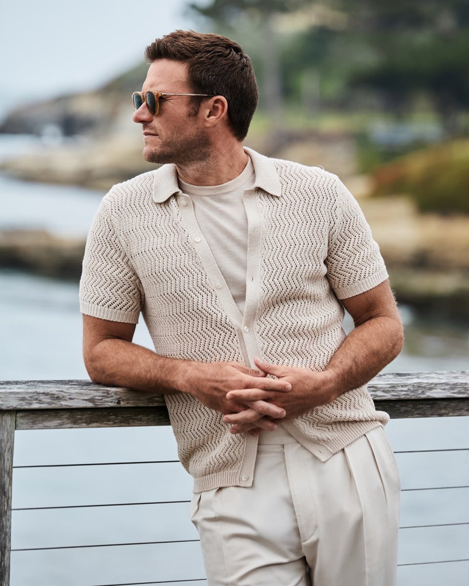 RalphLauren's tweet photo. Elevated golf style, distinctly Polo Ralph Lauren.  
Actor @ScottEastwood revisits Pebble Beach in #PoloRLStyle, where timeless sporting style meets one of golf’s most iconic destinations.  
Watch the full video on YouTube: https://t.co/8CF3PKod9T  
#RLX https://t.co/gLog6czbf9
