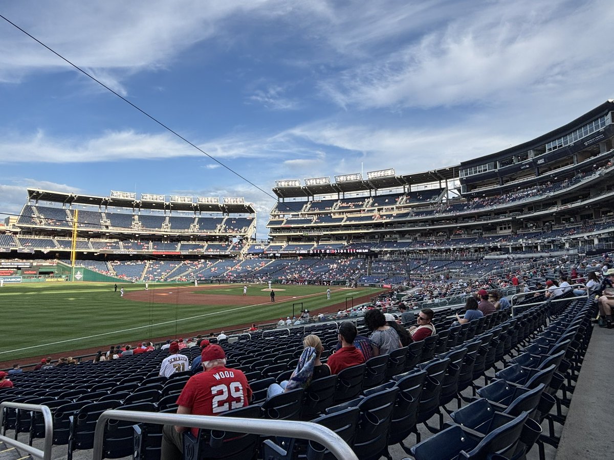InsideTheParkYT's tweet photo. Good sections of @EmptySeatsPics available for Cavalli vs Alcanterra @NationalsPark for a #NLEast match up between the @Marlins and @Nationals https://t.co/bOsLqZSNJw