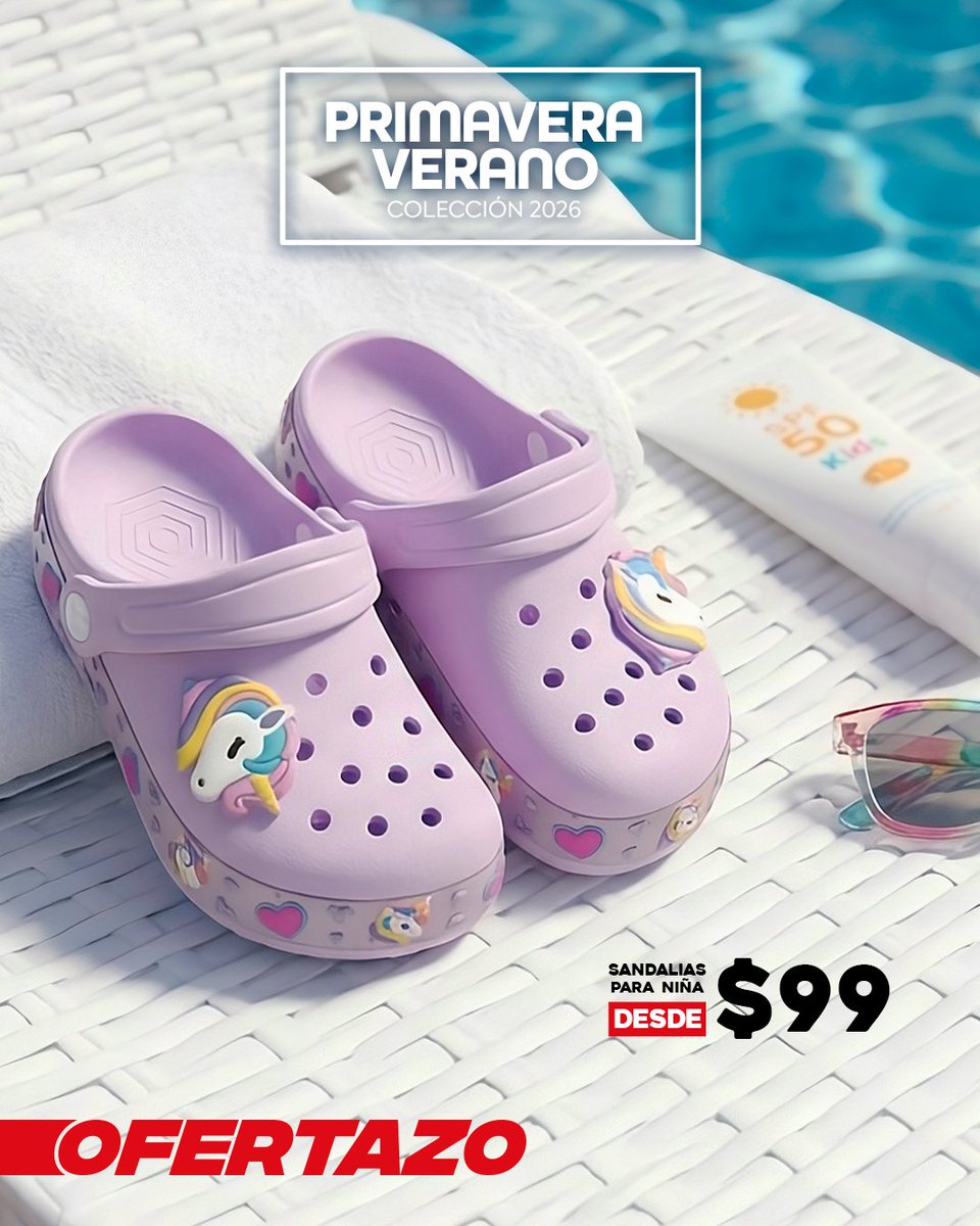 ofertazooutlet's tweet photo. ¡Hora del chapuzón! 💦 Las SANDALIAS más
COOL para sus planes de verano están en
Ofertazo. 🏖️ ¡Corre por las suyas! 👣✨ https://t.co/rua3dCDgPz