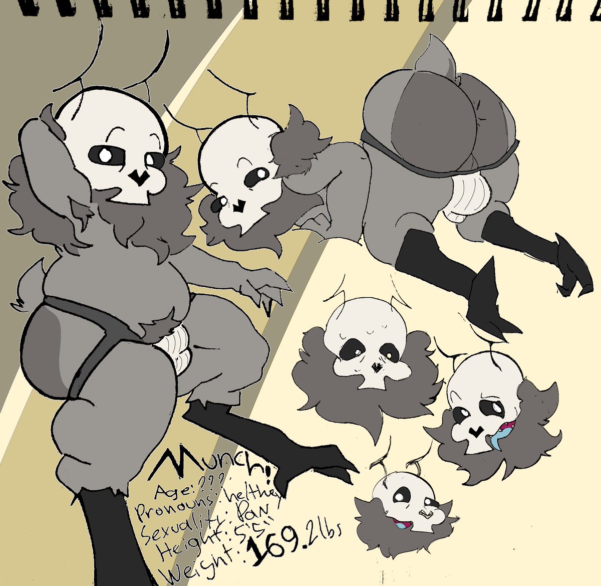 thesexfucker420's tweet photo. MUNCH REF SHEET 2.0!!!!!

this one’s been a while coming! ain’t he a cutie?~ https://t.co/j1Er5KUmME