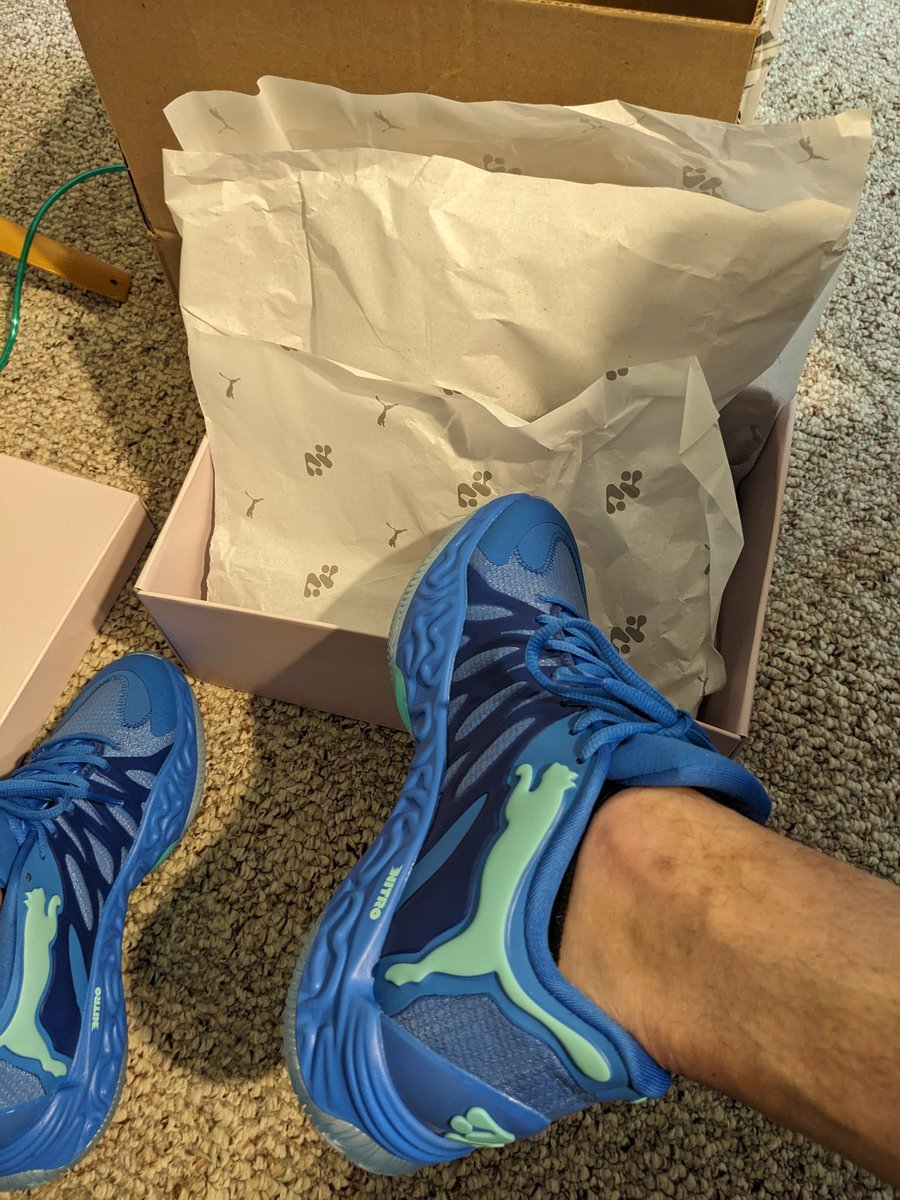 HurricaneJRD's tweet photo. Today is my 40th birthday so I FINALLY got some Hali 1s!!!!! Sorry it took me so long @Hali  @PUMAHoops https://t.co/yiEnqhjx3B