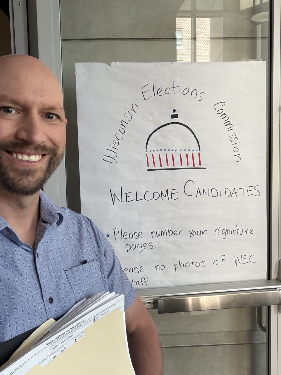 MBermanWI's tweet photo. Well folks, we are officially on the ballot to represent Wisconsin's First  Congressional District. Thank you to everyone who signed our nomination papers – to all the volunteers who collected signatures – and to everyone who have gotten involved with our campaign! https://t.co/DsQyvBMvnP