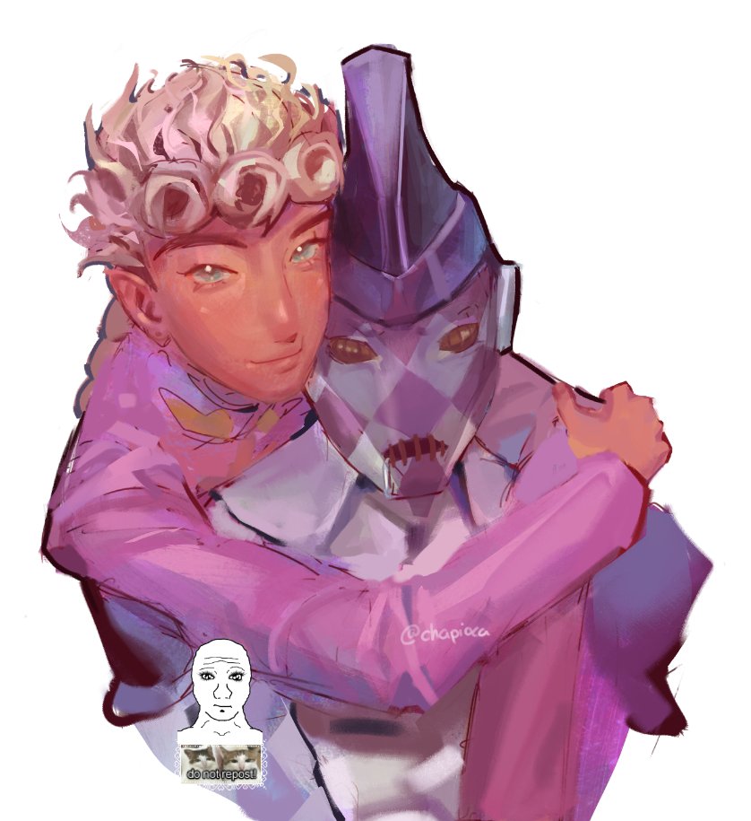chapioca's tweet photo. day 1 - purple haze &amp; giorno / gold experience &amp; fugo

Neither are normal about the other i fear . 
#fugioweek26 https://t.co/KBEpMvH7kJ