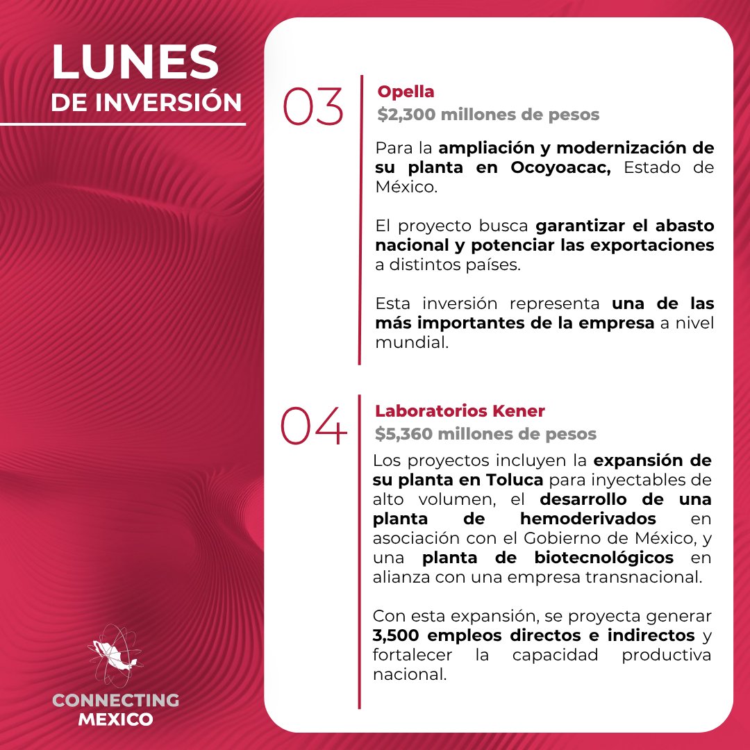 ConnectingMex's tweet photo. 📊En el marco del Plan México, el 28 de mayo el Secretario de Salud, David Kershenobich, anunció diversas inversiones estratégicas por un valor de $21 mil millones de pesos. 

Consulta los detalles ⬇️

#Inversión #PlanMéxico #DesarrolloEconómico https://t.co/1OV4XMSutF