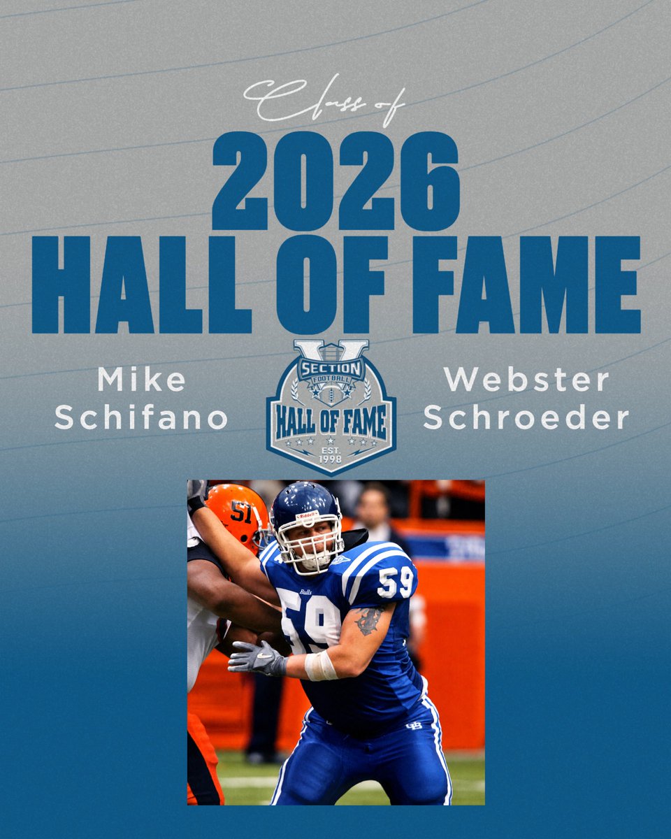 SecVFootball's tweet photo. Congratulations to Mike Schifano of @SchroederFtball for being an inductee to the Section V Football Hall of Fame!

Thank you for your lasting impact on Section V football. We are proud to celebrate your legacy next week! 

@SecVAthletics @jjDandC @DandC @PrimetimeBall_ https://t.co/SV7WQMrSnR