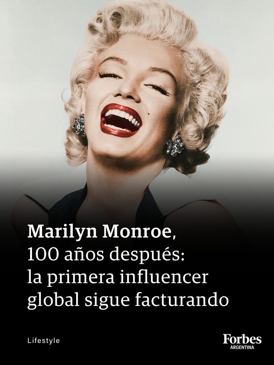 forbesargentina's tweet photo. Mucho antes de Instagram, X, TikTok o los algoritmos que hoy transforman a desconocidos en celebridades globales, Marilyn Monroe ya dominaba una de las habilidades más valiosas del siglo XXI: su marca personal.

A 100 años de su nacimiento, leé la nota completa de @pansso en https://t.co/cmtJHerZYb