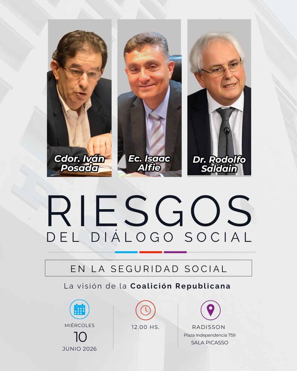 gloriasaravista's tweet photo. Coalición Republicana
           RIESGOS 
Del Diálogo Social
Coalición Republicana https://t.co/BGvkBxmkBr