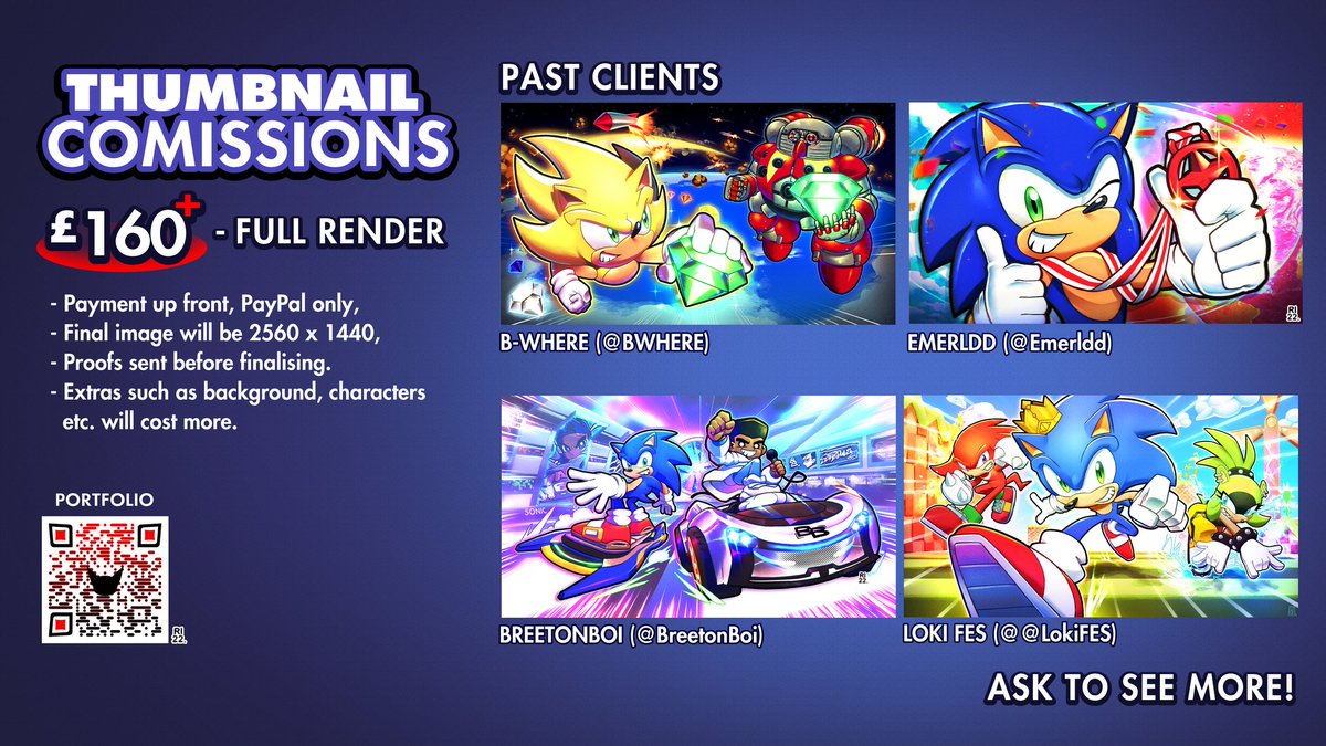 RikoandTako's tweet photo. Commissions are OPEN ⭐ Limited spots! Character design/ concept art/ YouTube thumbnails and more! #sonic https://t.co/gVoSJfJNTi
