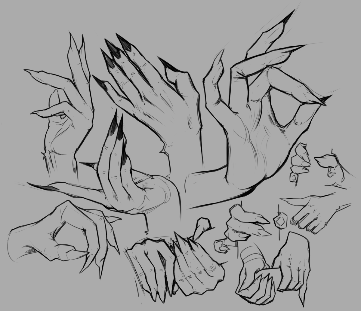 adinsart's tweet photo. tried studying furry hands, ended up just drawing claws https://t.co/cbSabjbWyw