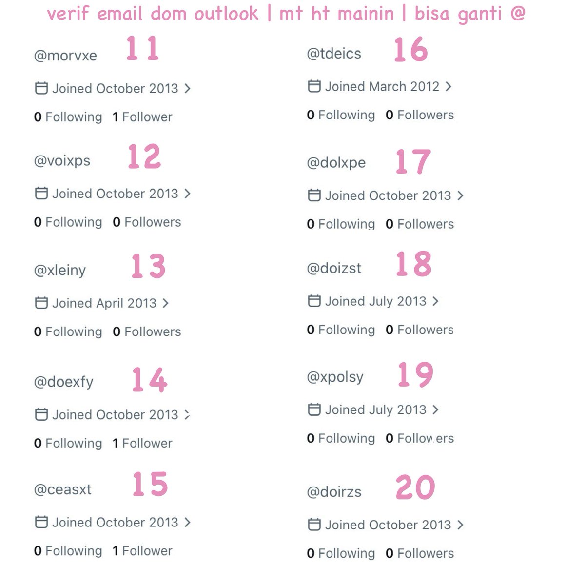 contip's tweet photo. hemlo.. wts acc kosongan — verif email domain outlook, mt ht dimainin dulu, bisa ganti @ ★ .. price 13rb. (#zonauang) https://t.co/dRMi8NHr9y