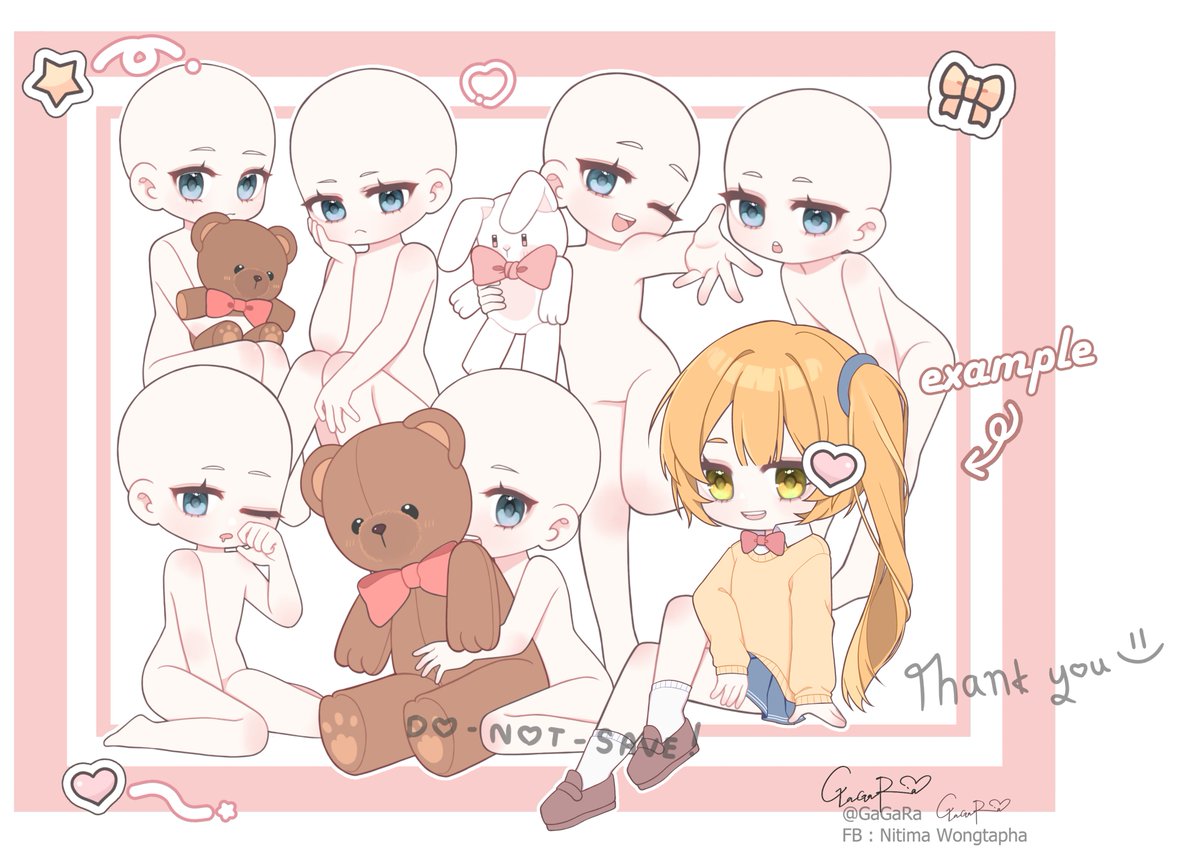 GaGaRa012's tweet photo. #P2U #vgenshop #YCH #BASE #akitaneru #03_m 
New YCH base just dropped ! ✨
P2U : Chibi Male &amp; Female Base

✅ PSD,PNG
✅Commission
✅Feel free to customize

• 14 characters (7 Male + 7 Female)

purchase on my VGen : https://t.co/NPzmXP7LoZ https://t.co/k1gq5RylLn