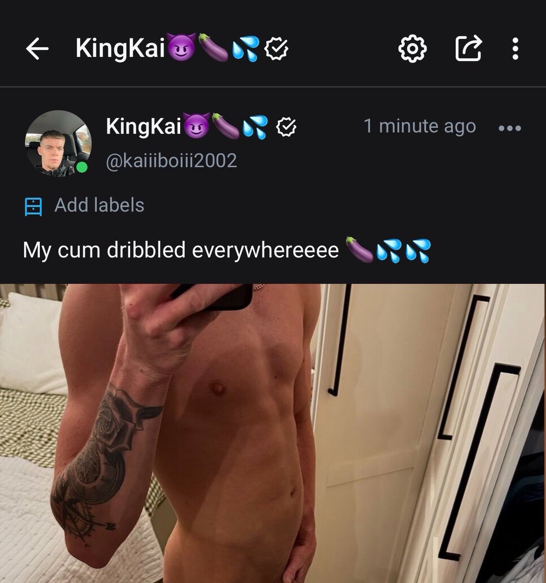 AlphaTie02's tweet photo. See the rest on my only fans, 7 day free trial link below ⬇️ claim while u got the chance 😈💦 #onlyfans #tradie #paypig #cashslave 

https://t.co/gZpbl4CbO1 https://t.co/F4flRl36Id