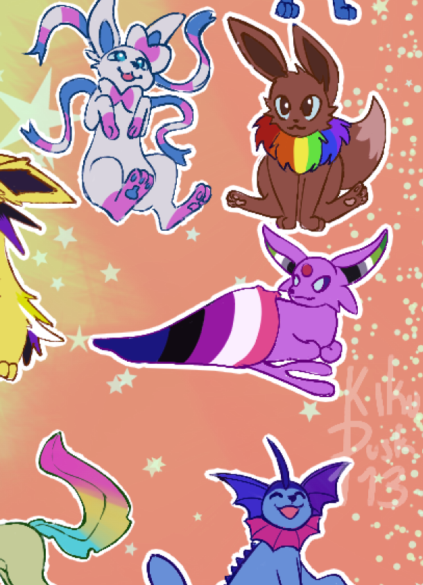 Kiku_Dusk113's tweet photo. Lil preview of the new Wallpaper available for Patrons subs!
Eevee Pride theme :D
Happy pride month everyone <3
#pokemon https://t.co/KqLC4OhBtC
