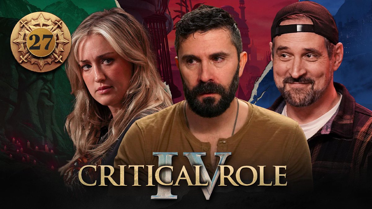 CriticalRole's tweet photo. Thirteen voices rise as the three groups reconvene to seek each other's aid as the Houses tighten their grip on the city... ⚔️ 🧭 🎭 

#CriticalRole Campaign 4, Episode 27 - "Complicated Questions" is now available on YouTube! 

WATCH CRITICAL ROLE ⬇️ 
https://t.co/h8P8XoIKmy https://t.co/5ZQ0YirC2J