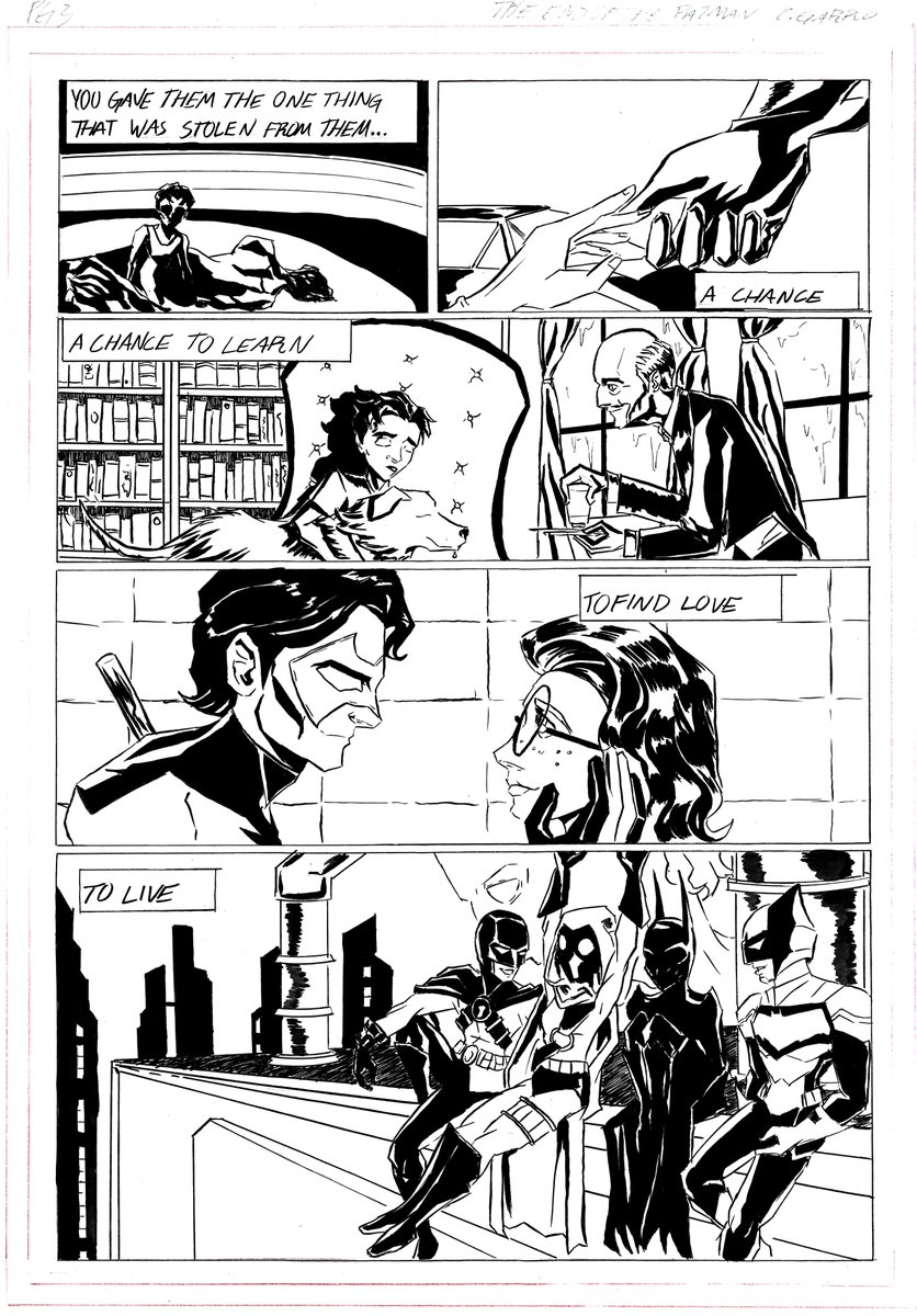 garros_art's tweet photo. The End of the Batman.

Was given the idea y @harleyskooky  bof using the good from Bioshock as a base for an ending for Batman.

Ink on Bristol board.
#comicart #comics #dc #art https://t.co/7GCGuMxlO5