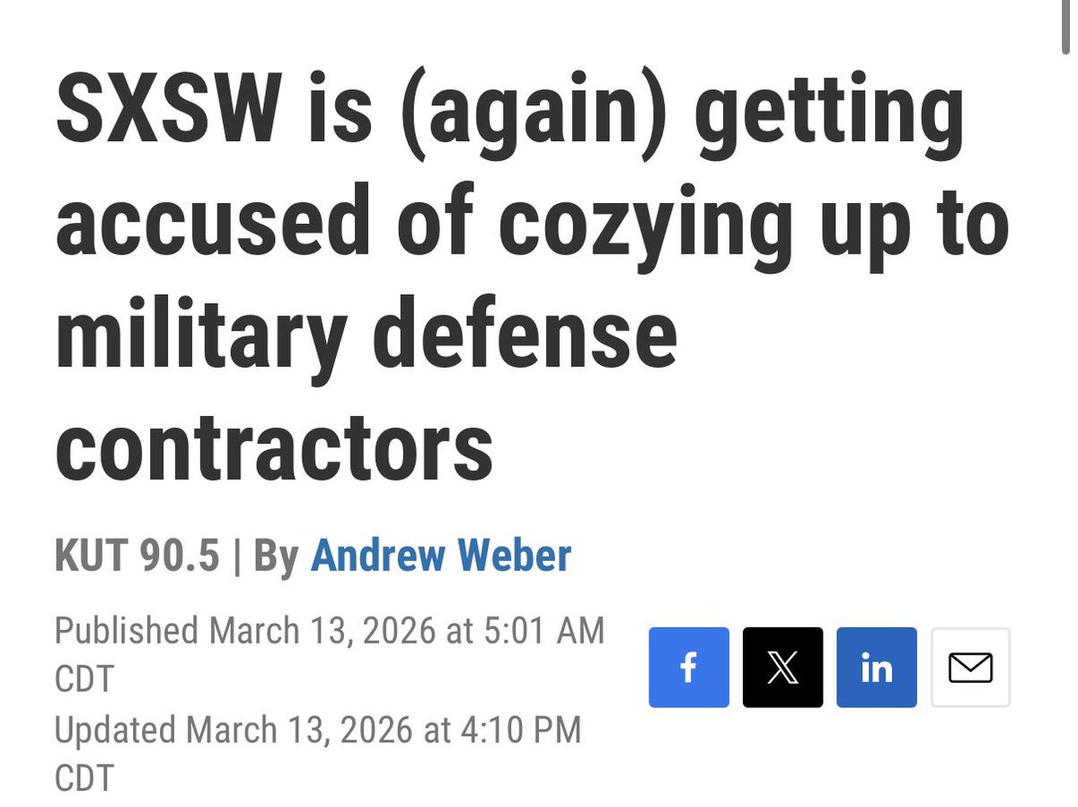 LexiAIexander's tweet photo. I've told people not to associate with SXSW for two decades. Nobody ever listens https://t.co/qzptw8Lu6G