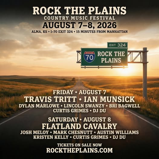 AdAstraRadio's tweet photo. Don't miss an unforgettable weekend of live music and open skies August 7-8!

The Rock the Plains Country Music Festival, located off of I-70 Exit 324 at 32750 Wabaunsee Rd, Alma, KS.

🎟️ Purchase tickets! Enter promo code ADASTRA10 for a 10 % discount!
https://t.co/KiBJnevLVx https://t.co/79ulZcdiD2
