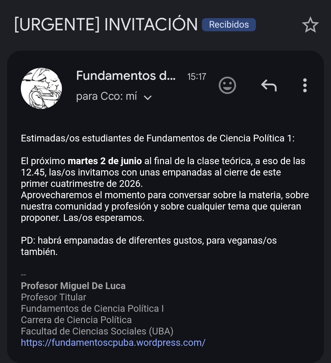kkmvtaseadmvcc's tweet photo. De Luca se gasta el presupuesto universitario en empanadas y pizza https://t.co/i98o1H4nMX