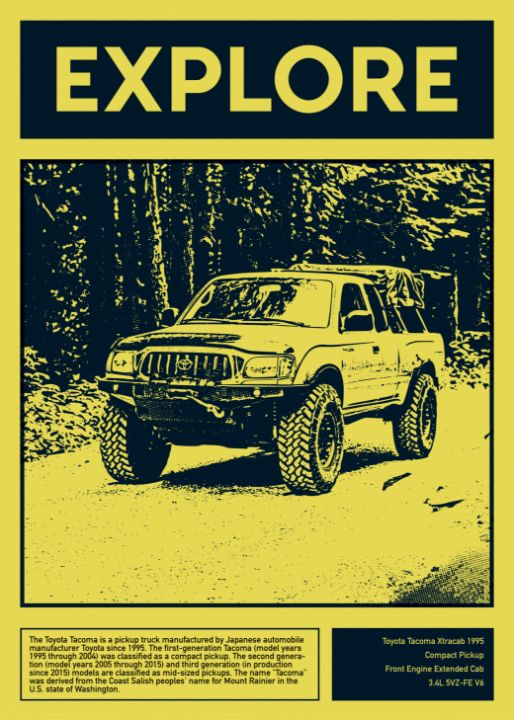 Bratta1997's tweet photo. Art of the Day! "toyota tacoma xtracab 1995". Buy at: https://t.co/LWmpHFpuzq https://t.co/TulAiDPaFN