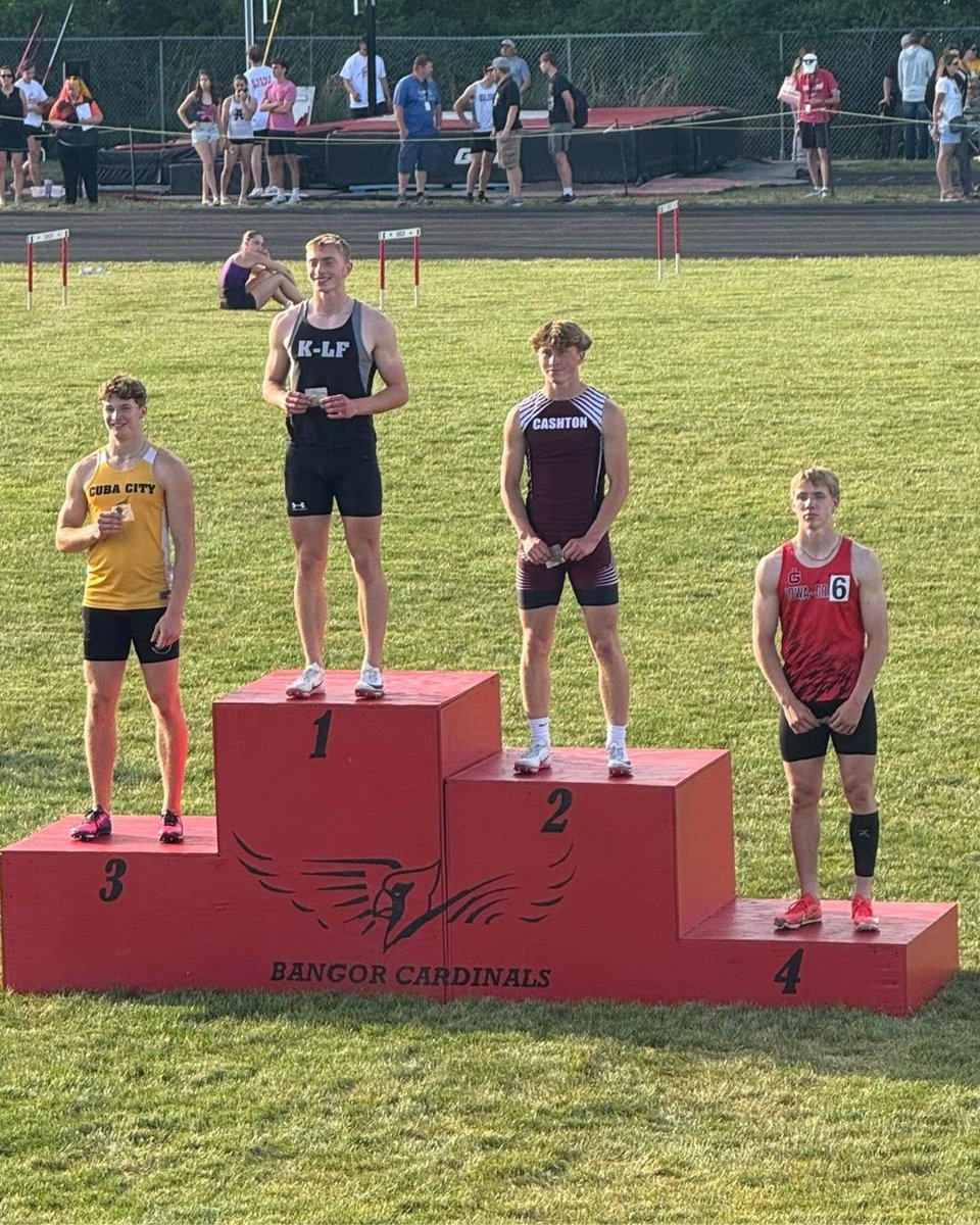 CashtonWi's tweet photo. Big shout out to the following Cashton Track Athletes going to State this Friday night at UW-L.  Landon Laufenberg is going in the 400 m dash.  Gabby Hyatt, Evelyn Weber, Aurbi Schaldach, and Ari Richardson in the 4 x 100 relay.  Congratulations to all!!! https://t.co/AtBTOLMLAf