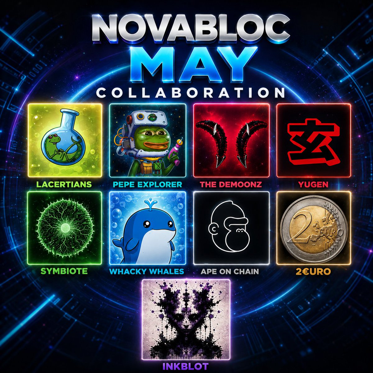 novabloc_xyz's tweet photo. Happy New Month to all NOVABLOC supporters and those joining us soon 

May was filled with collaborations, wins, challenges, and growth. That's what community is all about.

As we enter June, we remain focused on building, growing, and reaching new heights together. https://t.co/7r9P6TkC3V