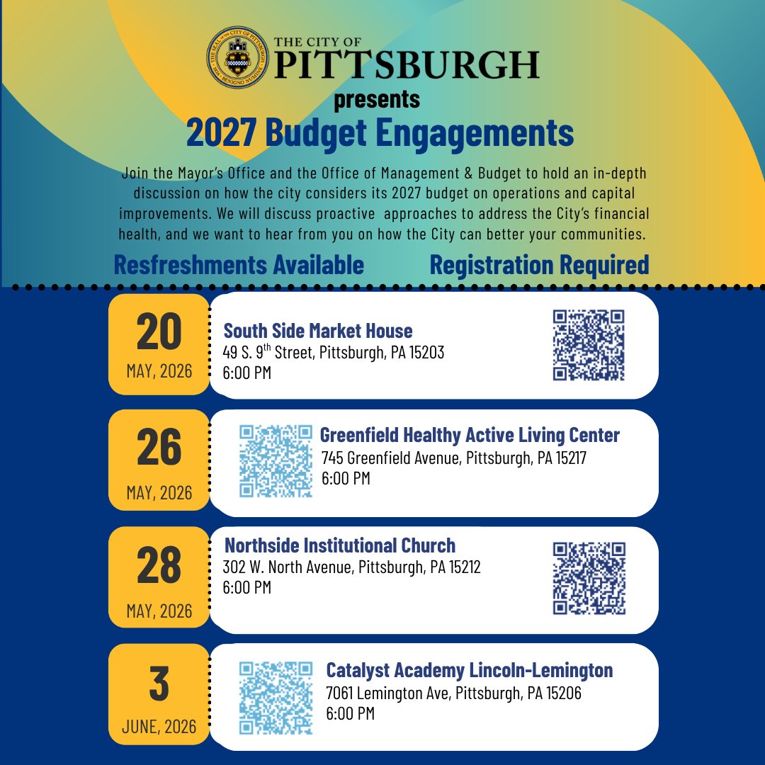 PLANPGH's tweet photo. How do YOU want to prioritize City spending next year?

Join teams from the Mayor's Office along with folks from the Office of Management &amp; Budget to learn how City finances work and let us know your thoughts in how to allocate the City budget

https://t.co/gjgPzksDzK https://t.co/260BmIgQtz