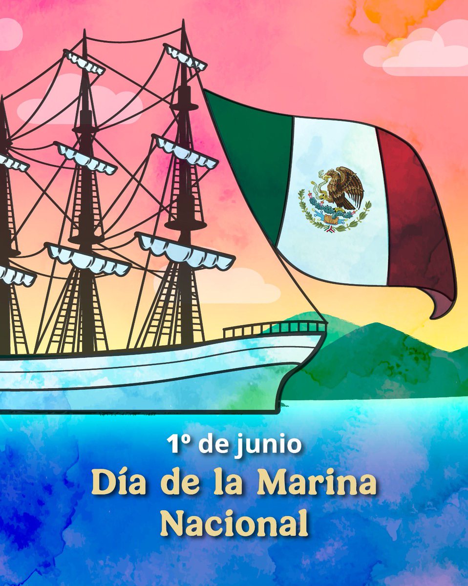 ivan_escalante's tweet photo. En reconocimiento a las mexicanas y mexicanos que garantizan la soberanía e impulsan el desarrollo del país en costas, ríos, zonas lacustres y puertos, hoy conmemoramos el Día de la Marina Nacional.

Su valentía y compromiso enorgullecen al pueblo de México. https://t.co/267lD8vjJi