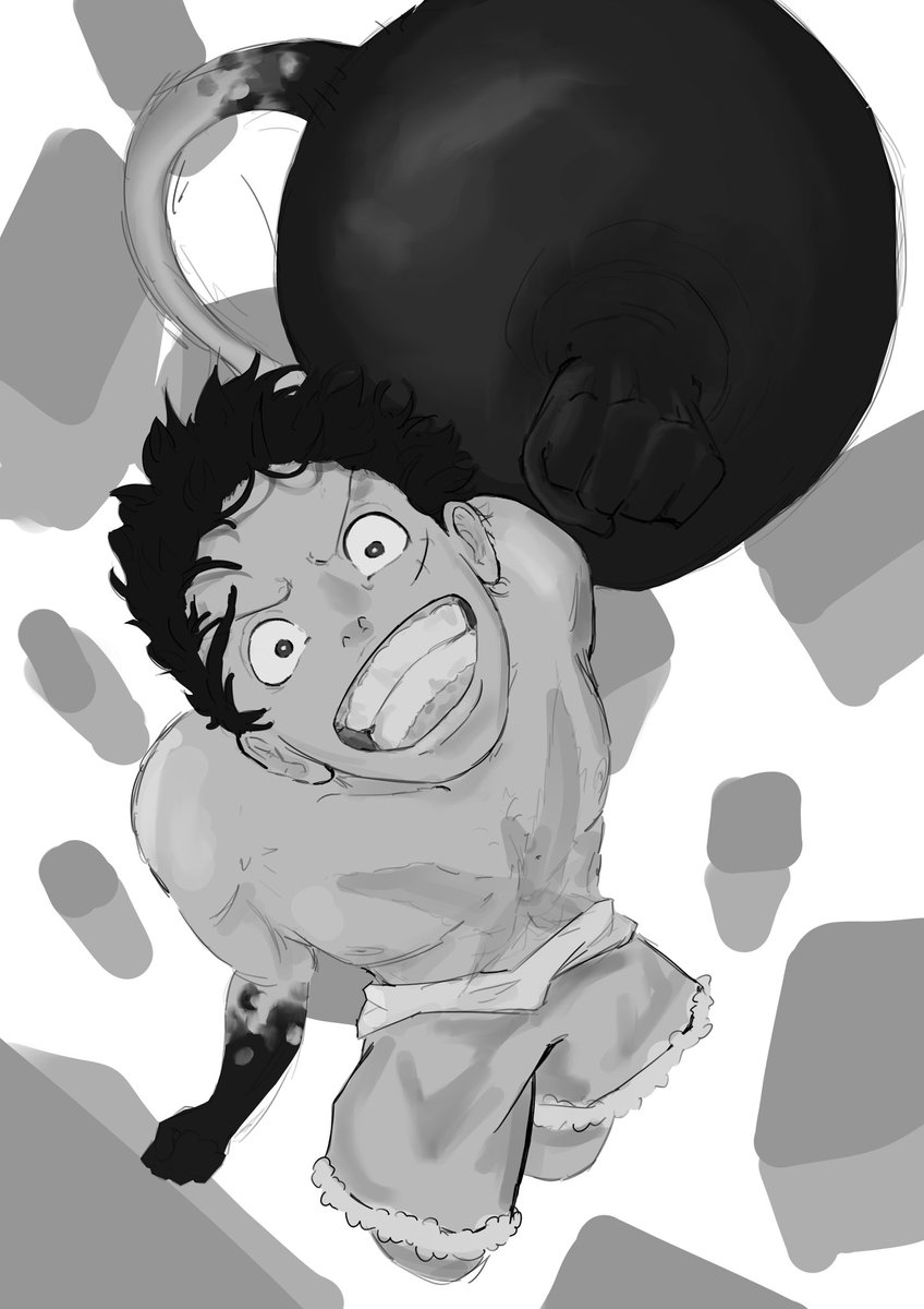 WhosL16's tweet photo. Luffy painting after finishing wano https://t.co/l4T12cl1Dr