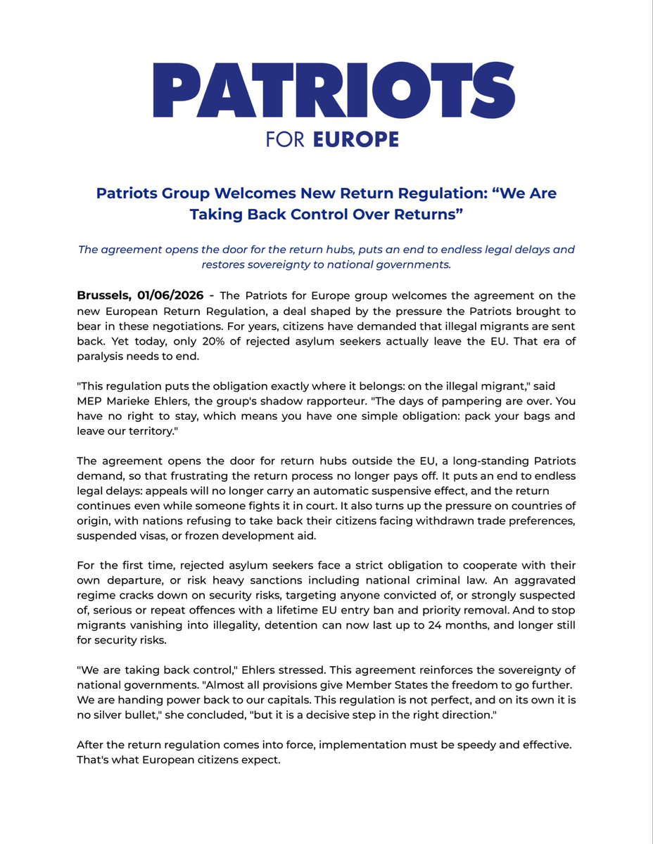 Patriots for Europe tweet media