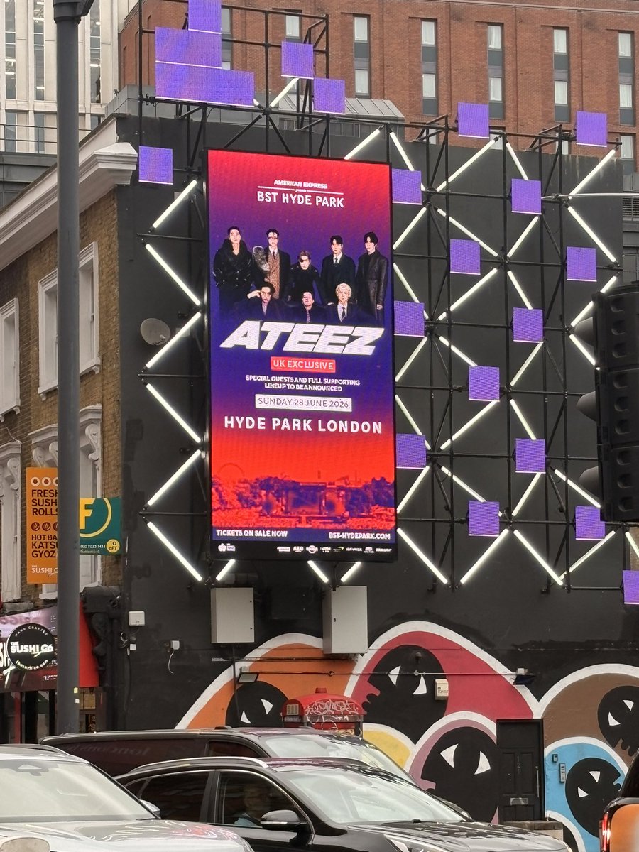 roseshwa's tweet photo. ATEEZ AD SPOTTED IN LONDON https://t.co/8gxz9OSxyi