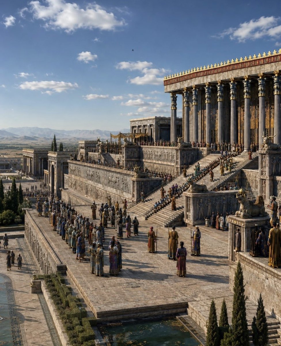 Ansari_Bahman's tweet photo. هگل: «تاریخ با امپراتوری ایران، رسماً آغاز شد.»

#تخت_جمشید
#پارسه
#Persepolis
#aiART https://t.co/cgJpwdtOI8
