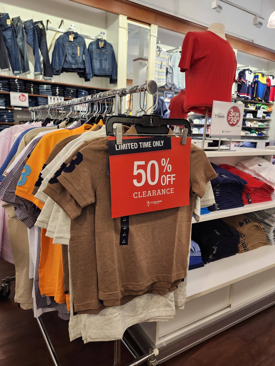 LBVFS's tweet photo. Shop your favorite styles at U.S. Polo Assn. @LBVFS and score deals UP TO 75% OFF! 
From classic polos to everyday essentials, now’s the perfect time to refresh your wardrobe for less. Don’t miss these unbeatable outlet prices!
U.S. Polo Assn.
Limited-time savings!
#PoloStyle https://t.co/uEKEMtqVjc