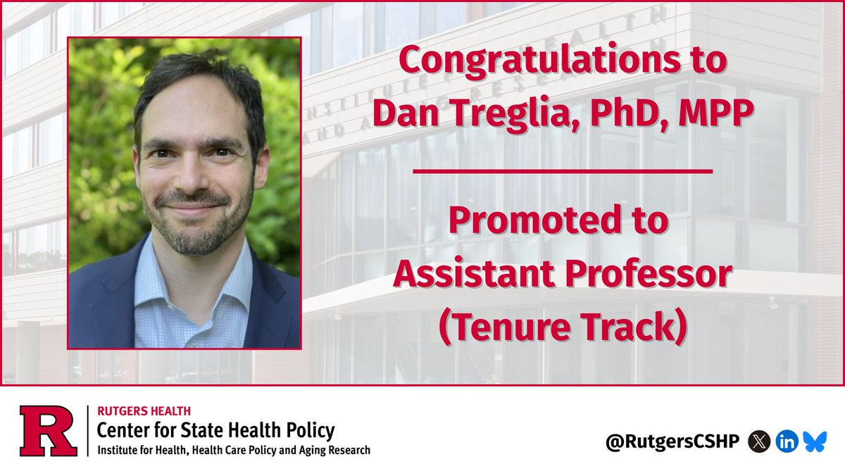 RutgersCSHP's tweet photo. CSHP’s @dan_treglia was recently promoted to Assistant Professor (Tenure Track) at @RWJMS and will continue in his role as a core member of the Center and @RutgersIFH.

Please join us in congratulating Dr. Treglia on this milestone: https://t.co/NCFdqn0yuN https://t.co/wkoS9FmAO1