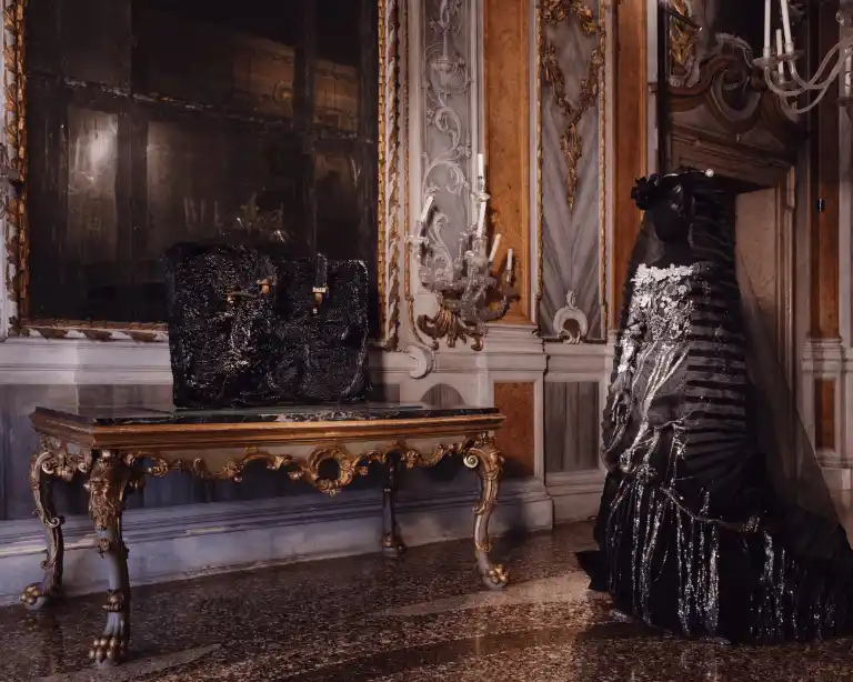 architectmag's tweet photo. 🔥 Venice’s most talked-about exhibition wasn’t officially part of the Biennale.

Dries van Noten’s The Only True Protest Is Beauty turned a Rococo palazzo into an anti-minimalist manifesto of couture, ornament, skull jewelry, and radical craft.

A rebellion against AI aesthetics? 👀

👉 Read more: https://t.co/DLkelOfNOT

#VeniceBiennale #Design #Fashion #Architecture ✨
