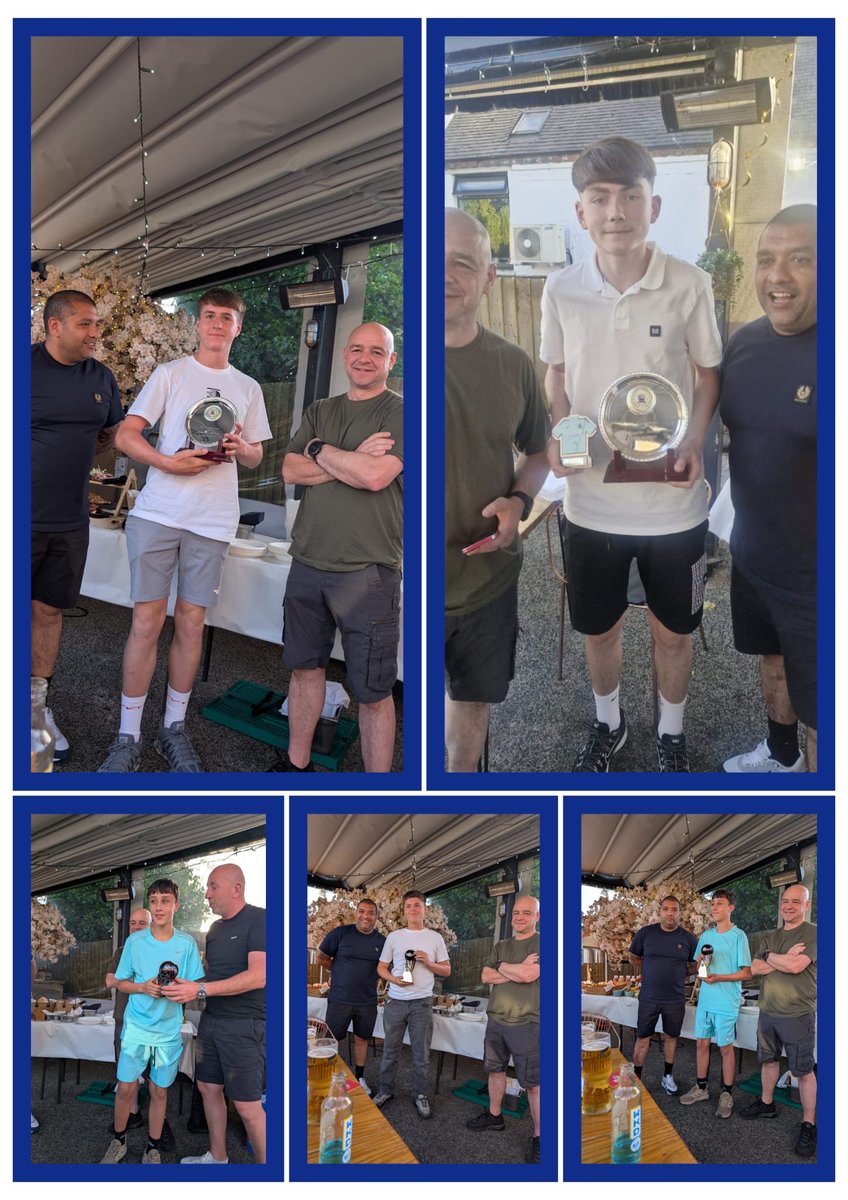 BoroughJfc's tweet photo. 🏆 Presentation night for our under 14 Blues⚽️💙 They had 2 special awards for 100 club appearance’s for James and Alfie 🏆 Parents player and coaches player went to Pawel 🏆 Players player went to Franki 🏆 Massive well done to everyone 🎉 we are glad you all had a great time! https://t.co/VVhmqLZQGm