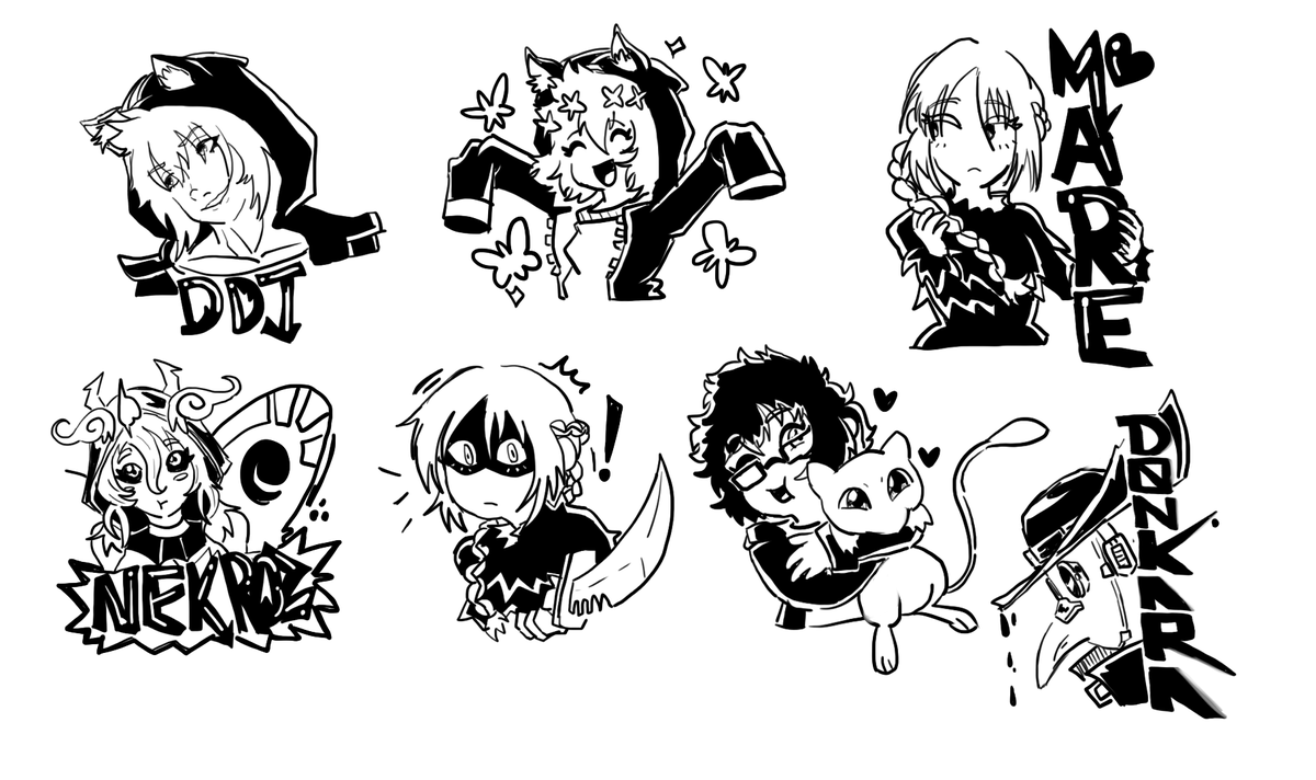 REDXBOX's tweet photo. Aqui los dibujos creados en el anterior directo, nuestros stikers , gracias a todos por hacer sus pedidos! #digitalartㅤㅤㅤㅤ https://t.co/o2Q9gEu1Cg