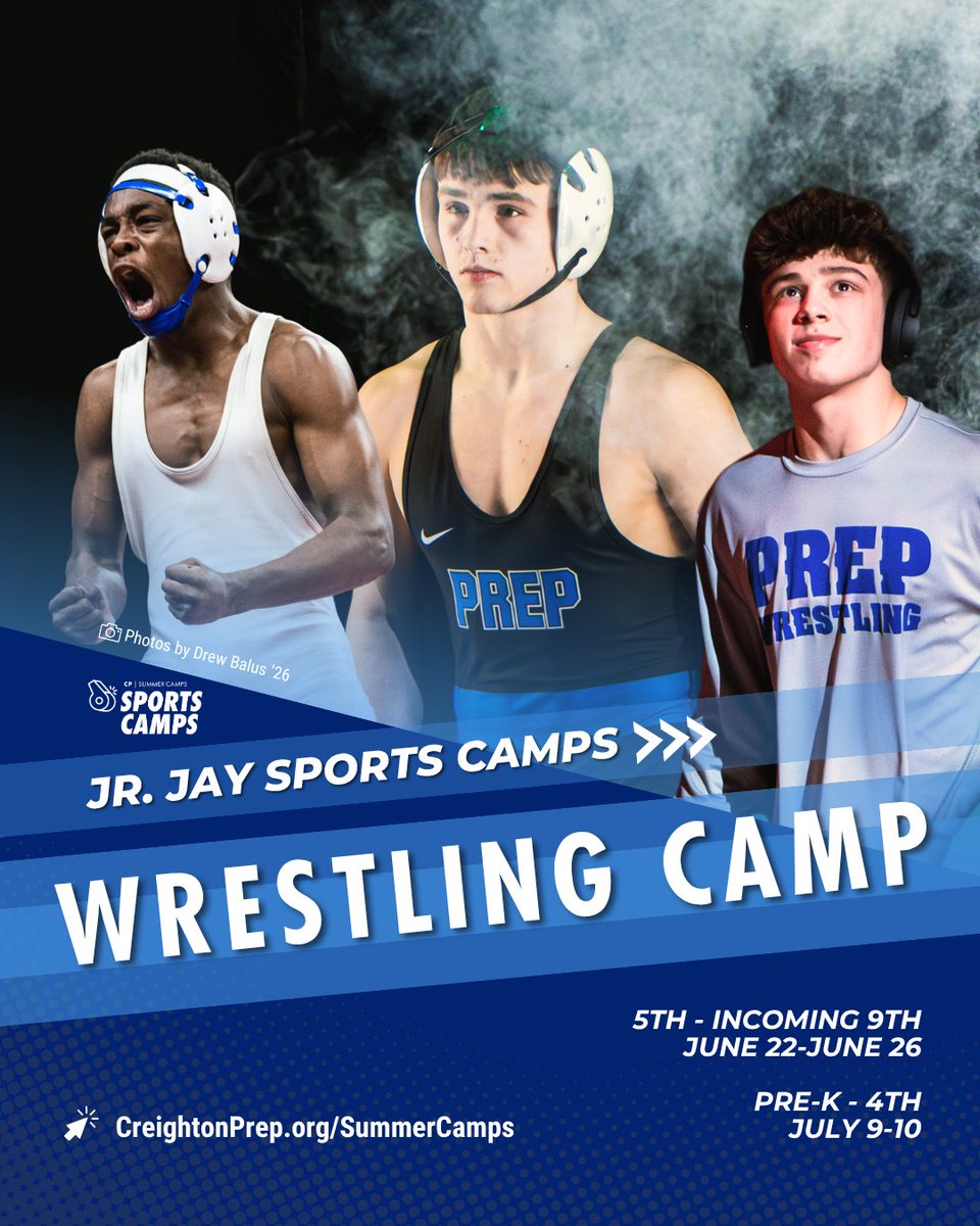 gocreightonprep's tweet photo. Join this year's State Championship Wrestling Team for camp! You'll be introduced to the fundamentals of wrestling or if you're more experienced, have the opportunity with @OCPWrestling to refine technique &amp; build confidence.

Learn more &amp; register: https://t.co/hm8OwGOyzV! https://t.co/ZqG57xuwhQ