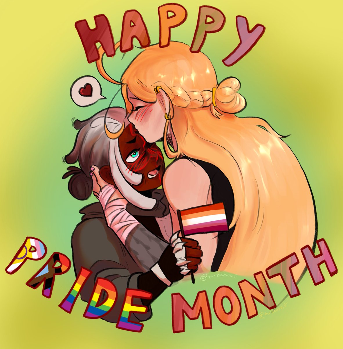 Arserret's tweet photo. #OC happy pride month!! hope everyone has a wonderful and safe month :> https://t.co/vyg7en1zzu
