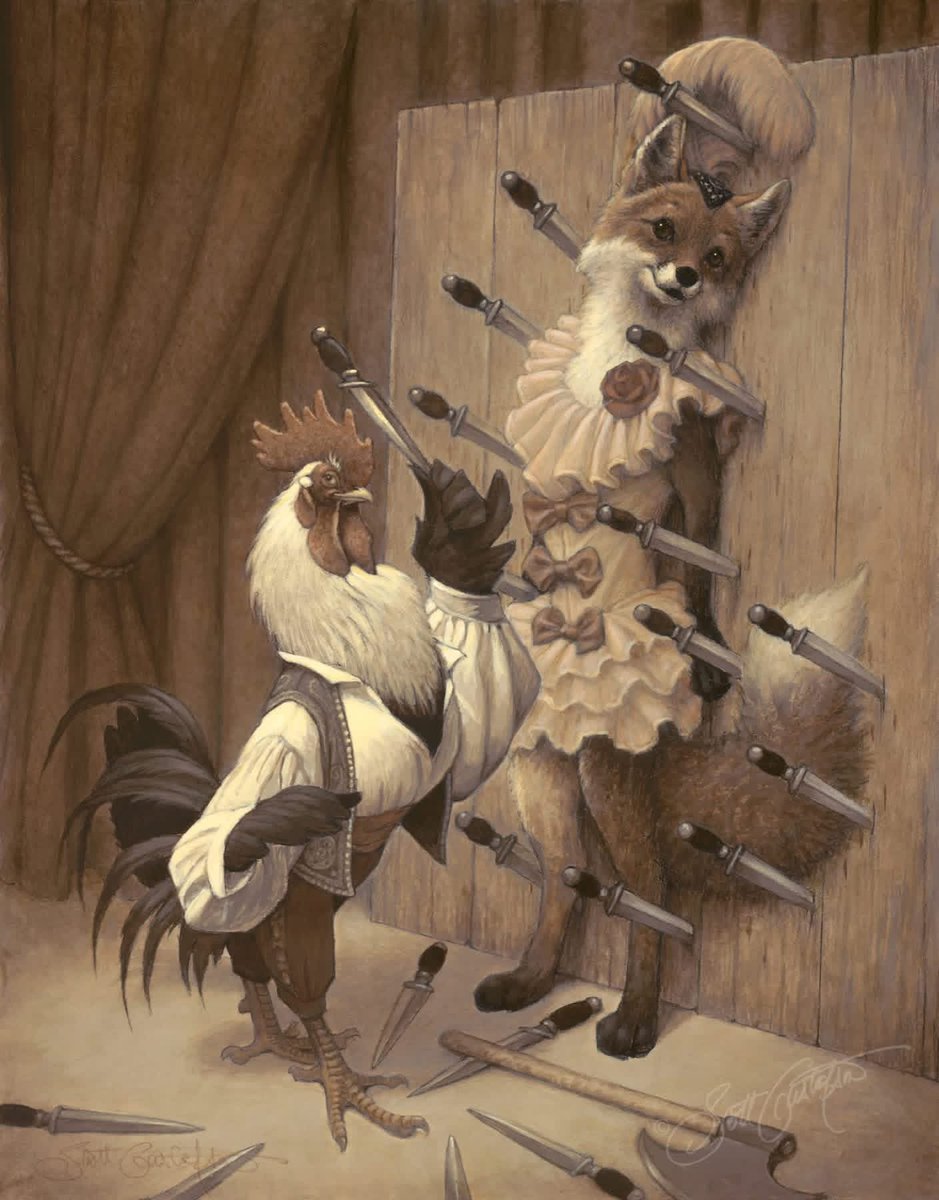 pmamtraveller's tweet photo. "Dirk Tosser and the Lovely Vixenia," by illustrator Scott Gustafson. https://t.co/OqOcRAOiSF